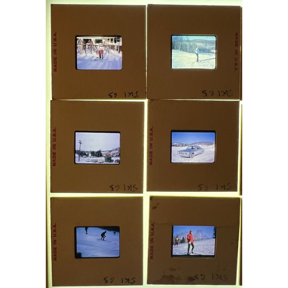 19 Vintage 1960s Mixed-Race Couple Ski Resort Photo Slides Leisure Collection - Picture 2 of 5